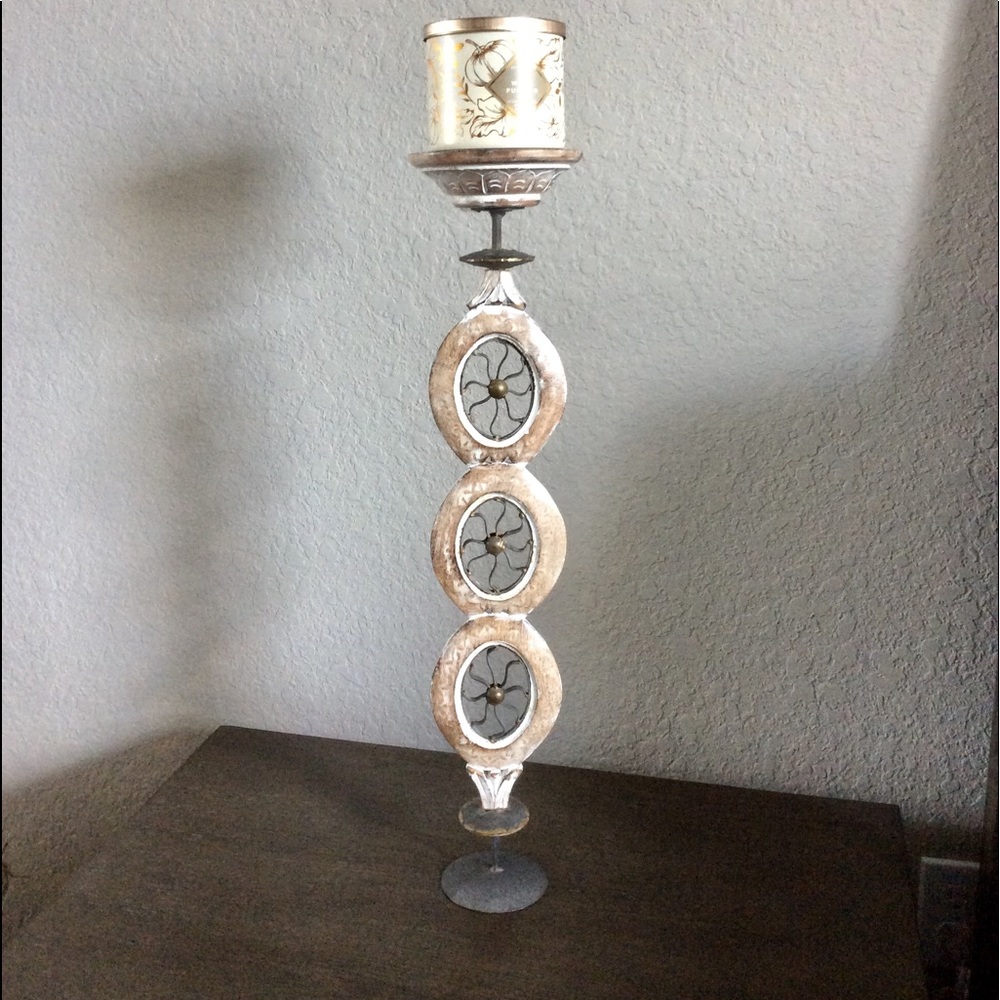 Candle Holder Wood & Metal